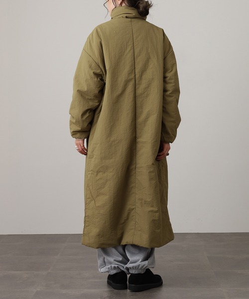 OMNES（オムネス） ノーカラーコート コート 撥水加工ステッチレス2Way