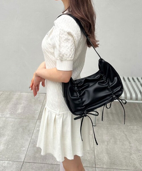 「OLIVE des OLIVE」 半袖ワンピース FREE ブラック レディース_画像3