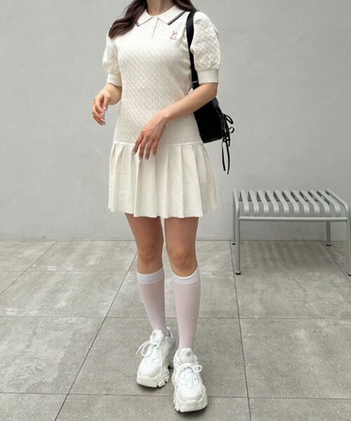 「OLIVE des OLIVE」 半袖ワンピース FREE ブラック レディース_画像5