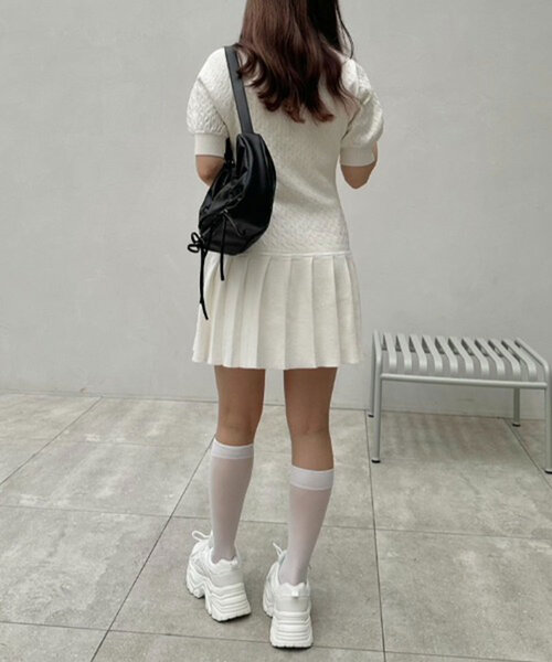 「OLIVE des OLIVE」 半袖ワンピース FREE ブラック レディース_画像7