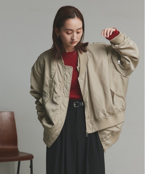 ad thie（アドティエ） ma1 ma-1 ギャザーデザイン アシンメトリー MA