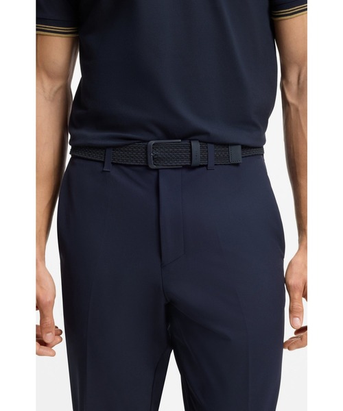 BOSS（HUGO BOSS） ベルト ウーブンベルト レザートリム＆ロゴ