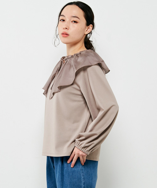 「MELROSE claire」 長袖カットソー FREE オフホワイト レディース_画像6