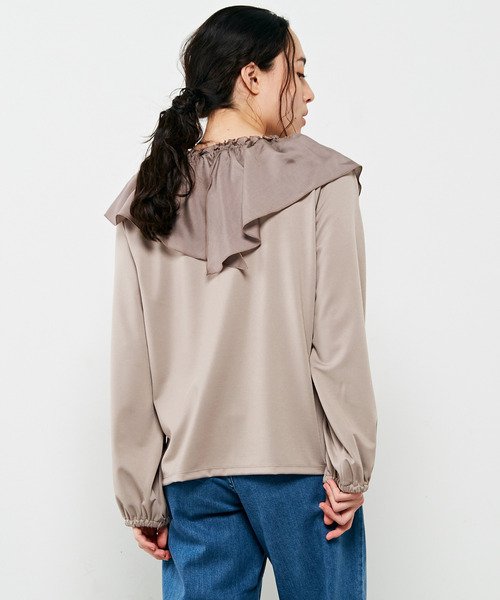 「MELROSE claire」 長袖カットソー FREE オフホワイト レディース_画像7