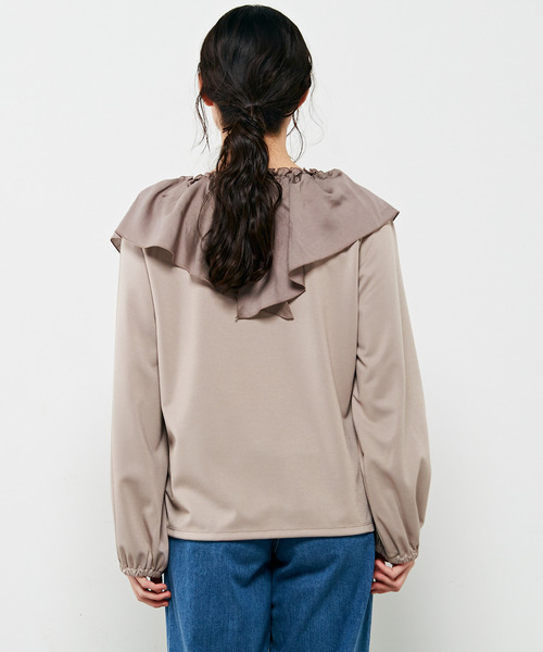 「MELROSE claire」 長袖カットソー FREE オフホワイト レディース_画像8