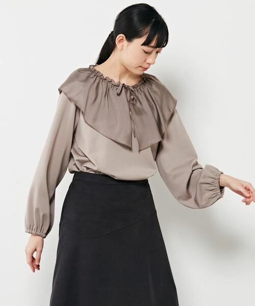 「MELROSE claire」 長袖カットソー FREE オフホワイト レディース_画像9