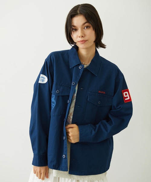 MILKFED.（ミルクフェド） ブラウス シャツ PATCHED UTILITY SHIRT 