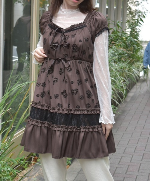 axes femme（アクシーズ ファム） チュニック フロッキーローズ