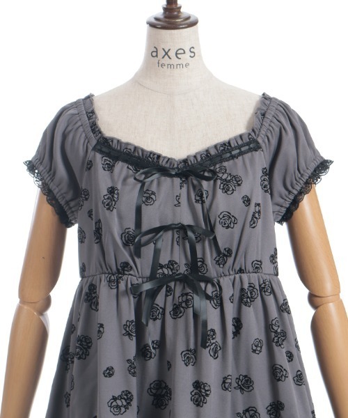 axes femme（アクシーズ ファム） チュニック フロッキーローズ