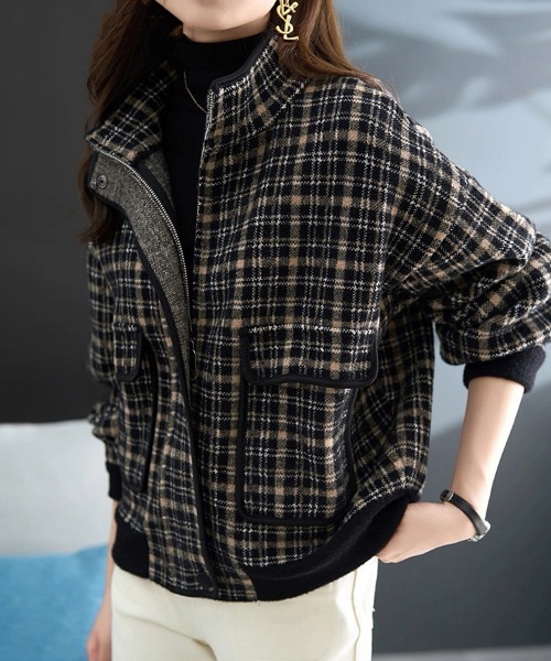 yohji yamamoto チェック柄 ジップアップジャケット size 1 yohji yamamoto チェック柄 ジップアップジャケット size 1