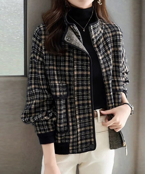 yohji yamamoto チェック柄 ジップアップジャケット size 1 yohji yamamoto チェック柄 ジップアップジャケット size 1 Vintage