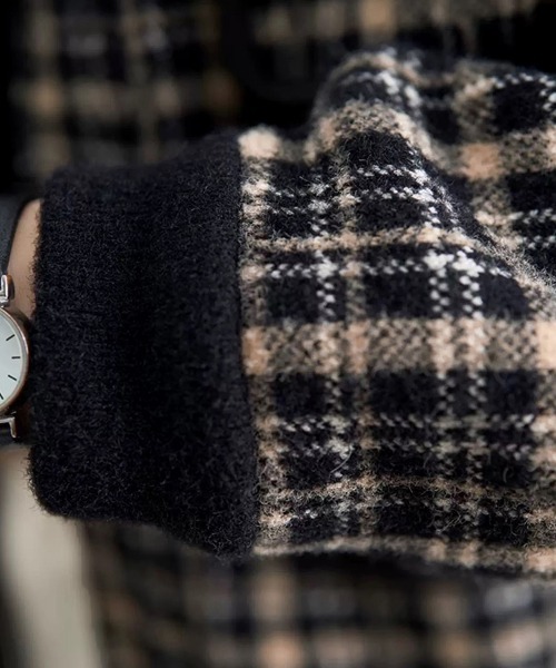 YSL チェック柄 ジップアップジャケット　ブルゾンL YSL】90s ブルゾン チェック柄 YSL】90s ブルゾン チェック柄