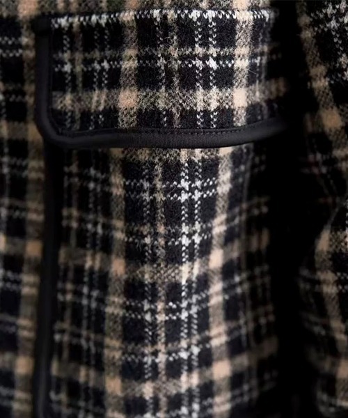 ブルゾン アウター チェック柄ジップアップジャケット レディース