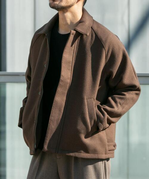 OHOTORO ウールブルゾン　ブラウン　S mannish wool blouson | OHOTORO