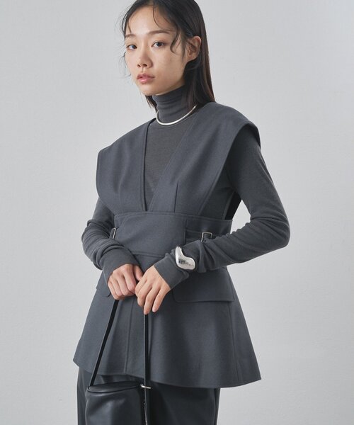 【完売品新品タグ付き】whim gazetteジレべスト Whim Gazette（ウィム ガゼット） ベスト ジレ メルトンベスト