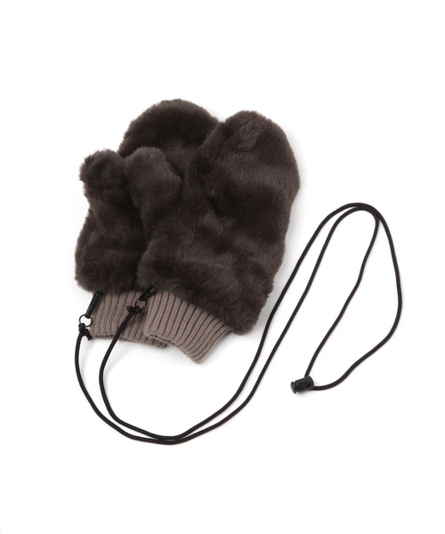 GLOBAL WORK（グローバルワーク） 手袋 紐付き洗えるファーミトン