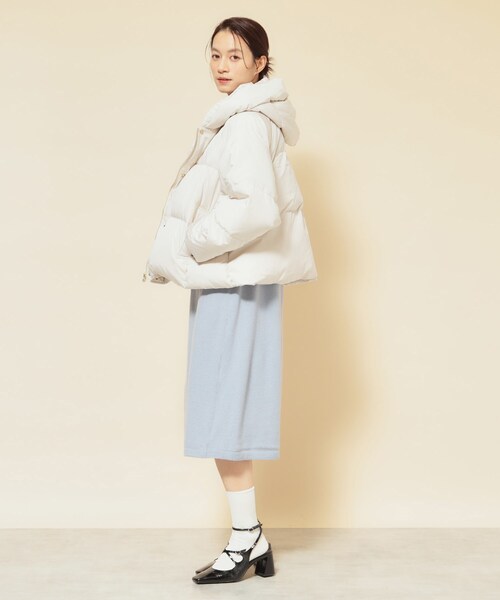 SunaUna（スーナウーナ） ダウンコート ダウンジャケット 「プリーツ