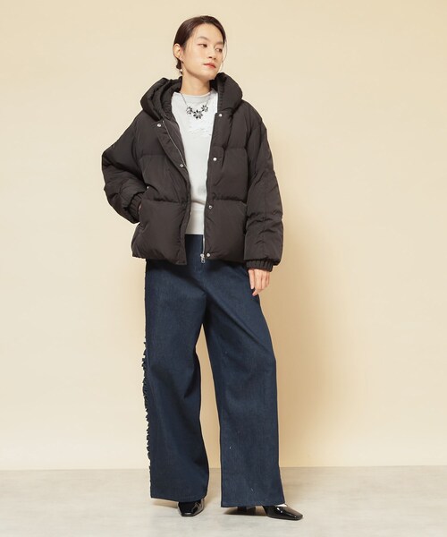 SunaUna（スーナウーナ） ダウンコート ダウンジャケット 「プリーツ