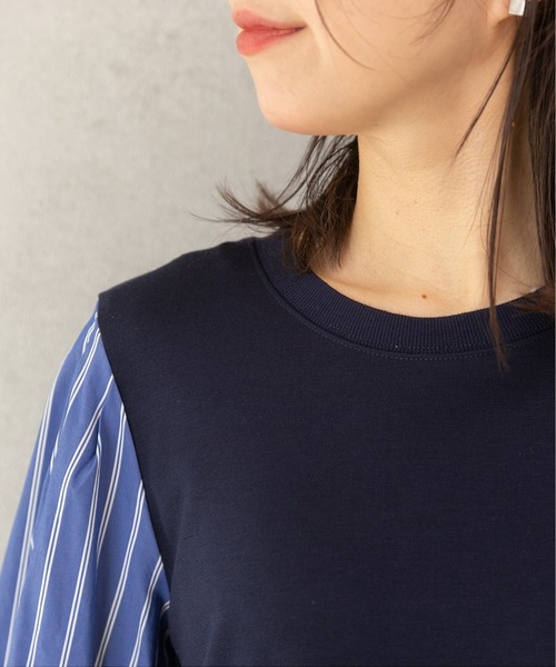 「PREFERIR」 長袖ワンピース LARGE ネイビー レディース_画像8