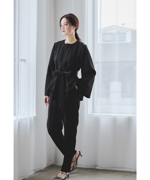 niana（ニアナ） セットアップ リボンペプラムブラウスパンツスーツ 2