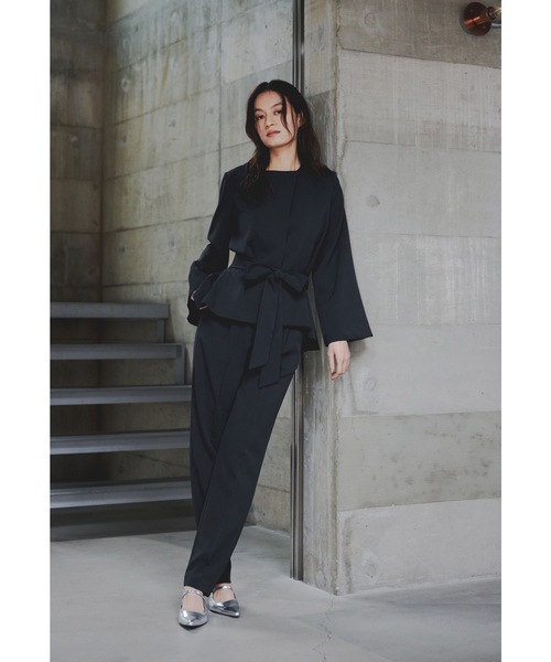 niana（ニアナ） セットアップ リボンペプラムブラウスパンツスーツ 2