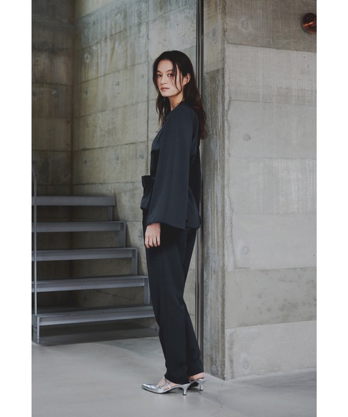 niana（ニアナ） セットアップ リボンペプラムブラウスパンツスーツ 2