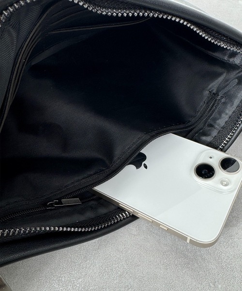 【美品】マーブル　クラッチバッグ　SVストラップ付き MARROW (マロウ) / MA-AC5306 /HANDLE CLUTCH LARGE ハンドルクラッチ