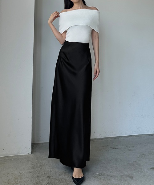 「Louere」 フレアスカート MEDIUM グレー レディース_画像7