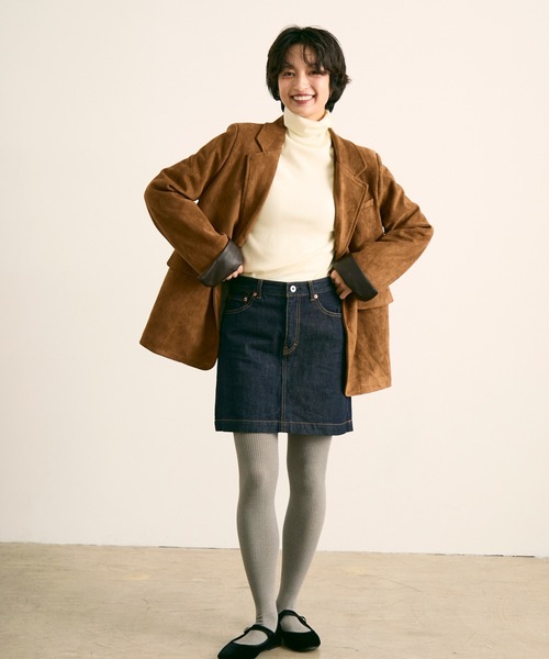 uchi. ジャケット テーラードジャケット 中綿入りフェイクスエード