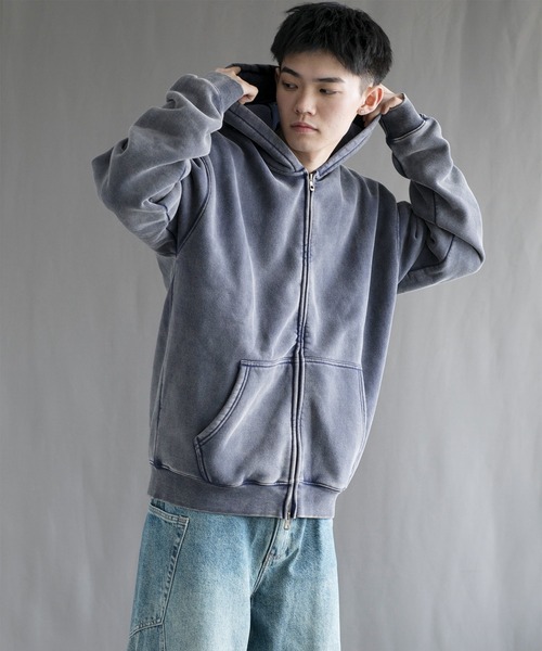 「aimoha」 プルオーバーパーカー SMALL ネイビー メンズ_画像5