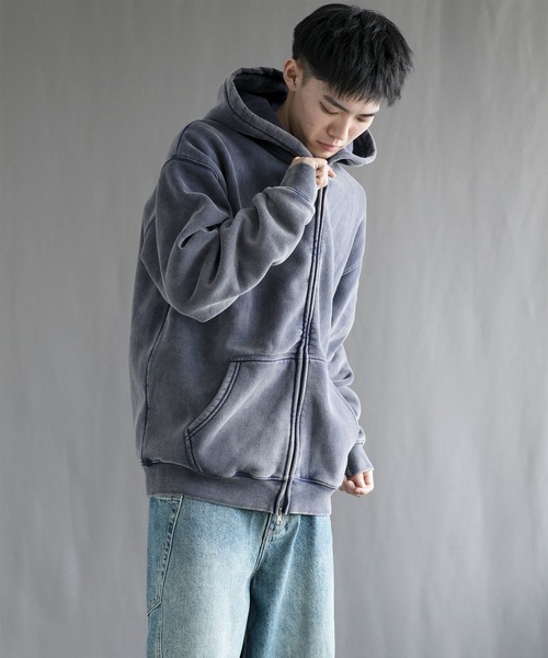 「aimoha」 プルオーバーパーカー SMALL ネイビー メンズ_画像8