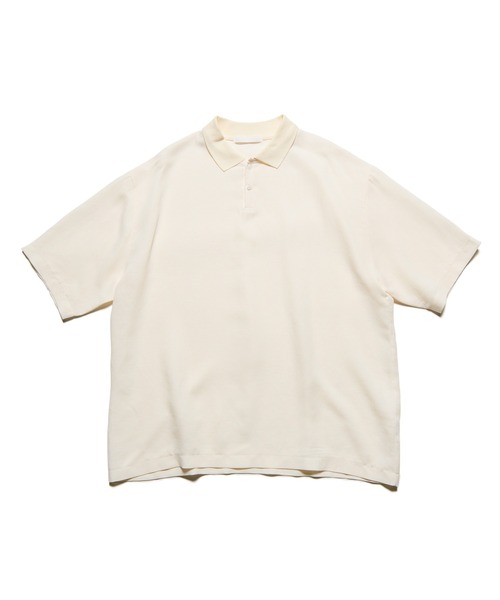 ポロシャツ LINEN MESH OVERSIZED POLO メンズ レディースの画像