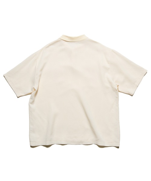 ポロシャツ LINEN MESH OVERSIZED POLO メンズ レディースの画像