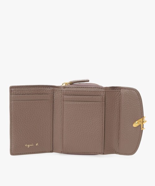 agnes b.（アニエスベー） 財布 レザー 三つ折り ミニ ウォレット ”The