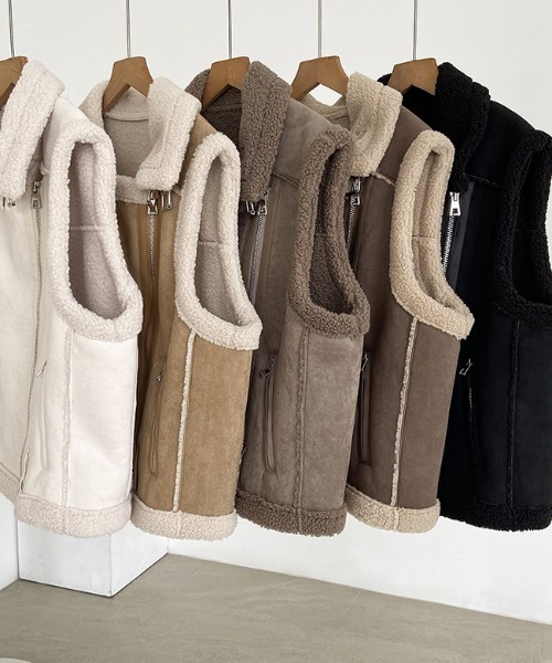 「COCOMOMO」 ベスト FREE ブラック レディース_画像2