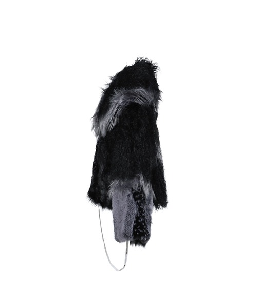 コート アウター PATCHWORK FUR ASYM COAT レディース メンズの画像