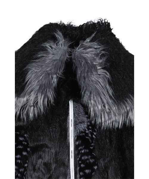 コート アウター PATCHWORK FUR ASYM COAT レディース メンズの画像