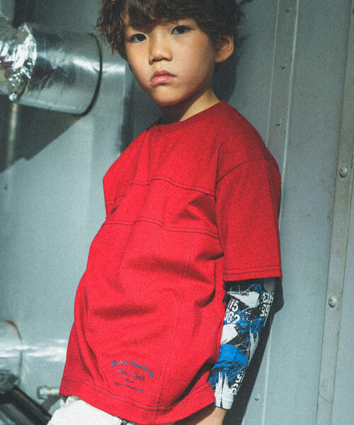 「WASK」 「KIDS」半袖カットソー 160cm ネイビー キッズ_画像2