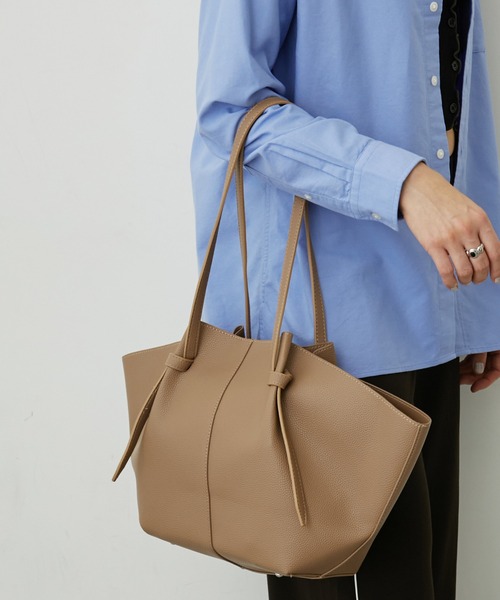 uyu. トートバッグ 「インナーポーチ付き」シボレザー ビッグトート