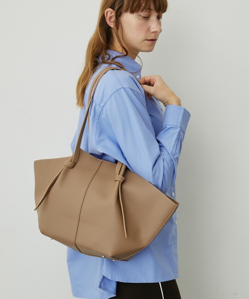 uyu. トートバッグ 「インナーポーチ付き」シボレザー ビッグトート