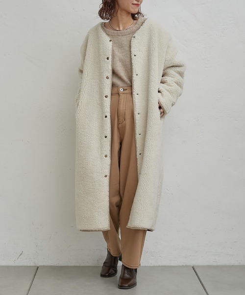 「CIAOPANIC TYPY」 ノーカラーコート ONE SIZE モカ レディース_画像2