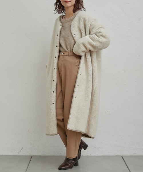 「CIAOPANIC TYPY」 ノーカラーコート ONE SIZE モカ レディース_画像3