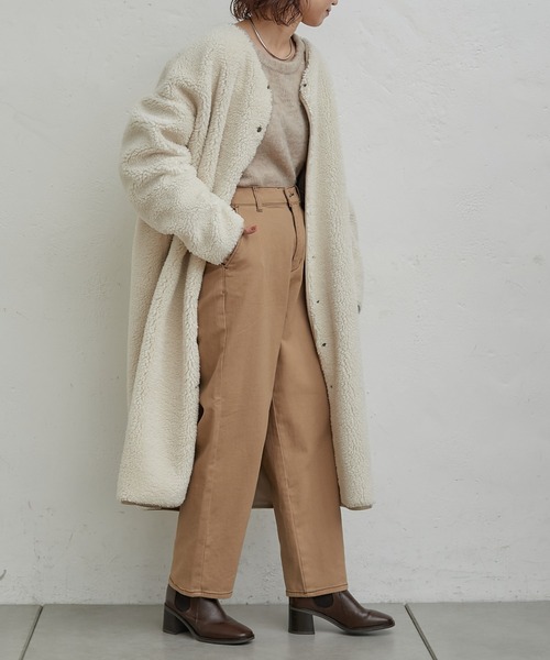 「CIAOPANIC TYPY」 ノーカラーコート ONE SIZE モカ レディース_画像5