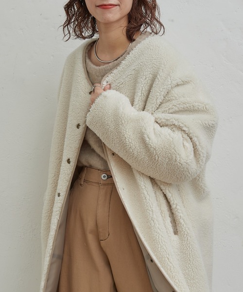 「CIAOPANIC TYPY」 ノーカラーコート ONE SIZE モカ レディース_画像9