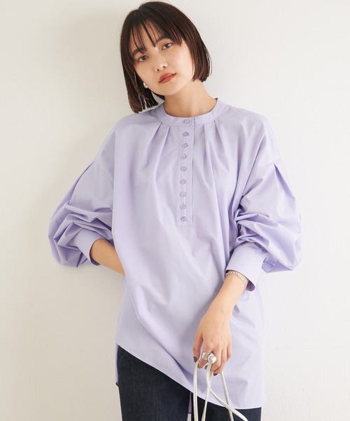 「LAVEANGE」 長袖ブラウス L グリーン レディース_画像2