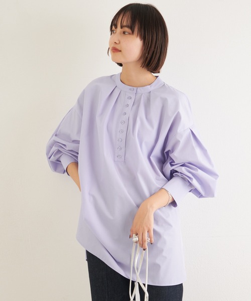 「LAVEANGE」 長袖ブラウス L グリーン レディース_画像3