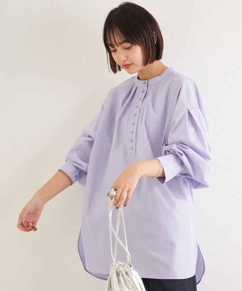 「LAVEANGE」 長袖ブラウス L グリーン レディース_画像5