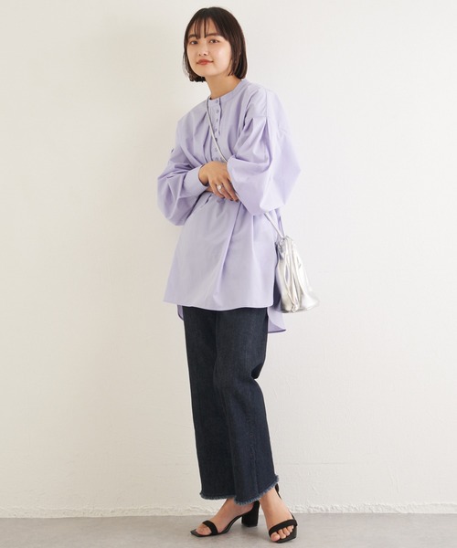 「LAVEANGE」 長袖ブラウス L グリーン レディース_画像7