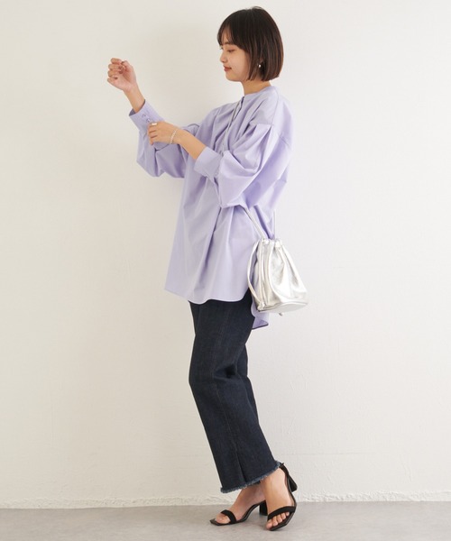 「LAVEANGE」 長袖ブラウス L グリーン レディース_画像9