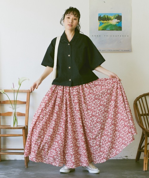 「Libra Cue」 フレアスカート FREE ネイビー レディース_画像2